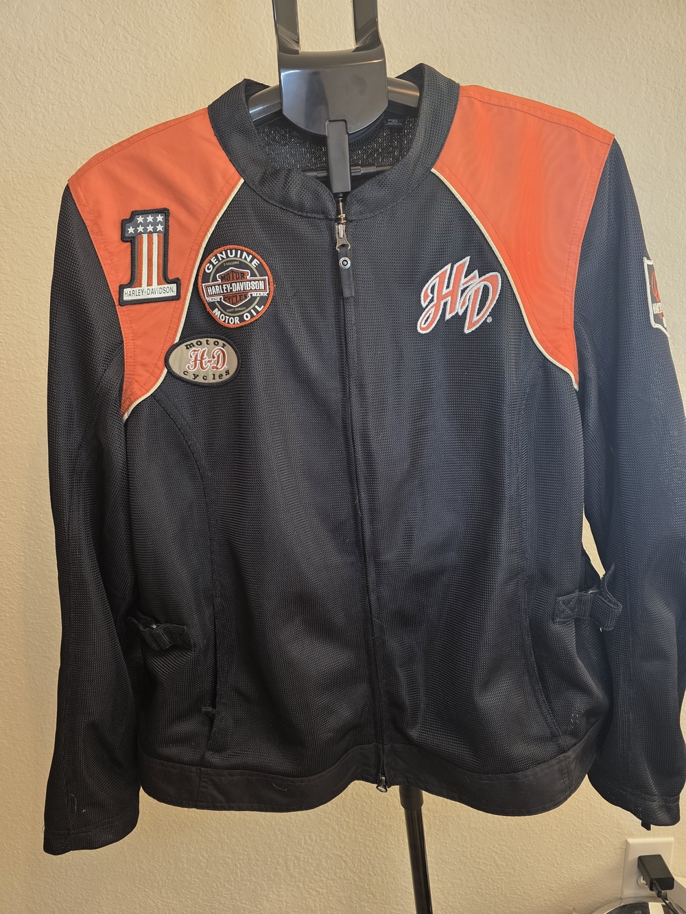 Harley-Davidson Black & Orange Riding Jacket